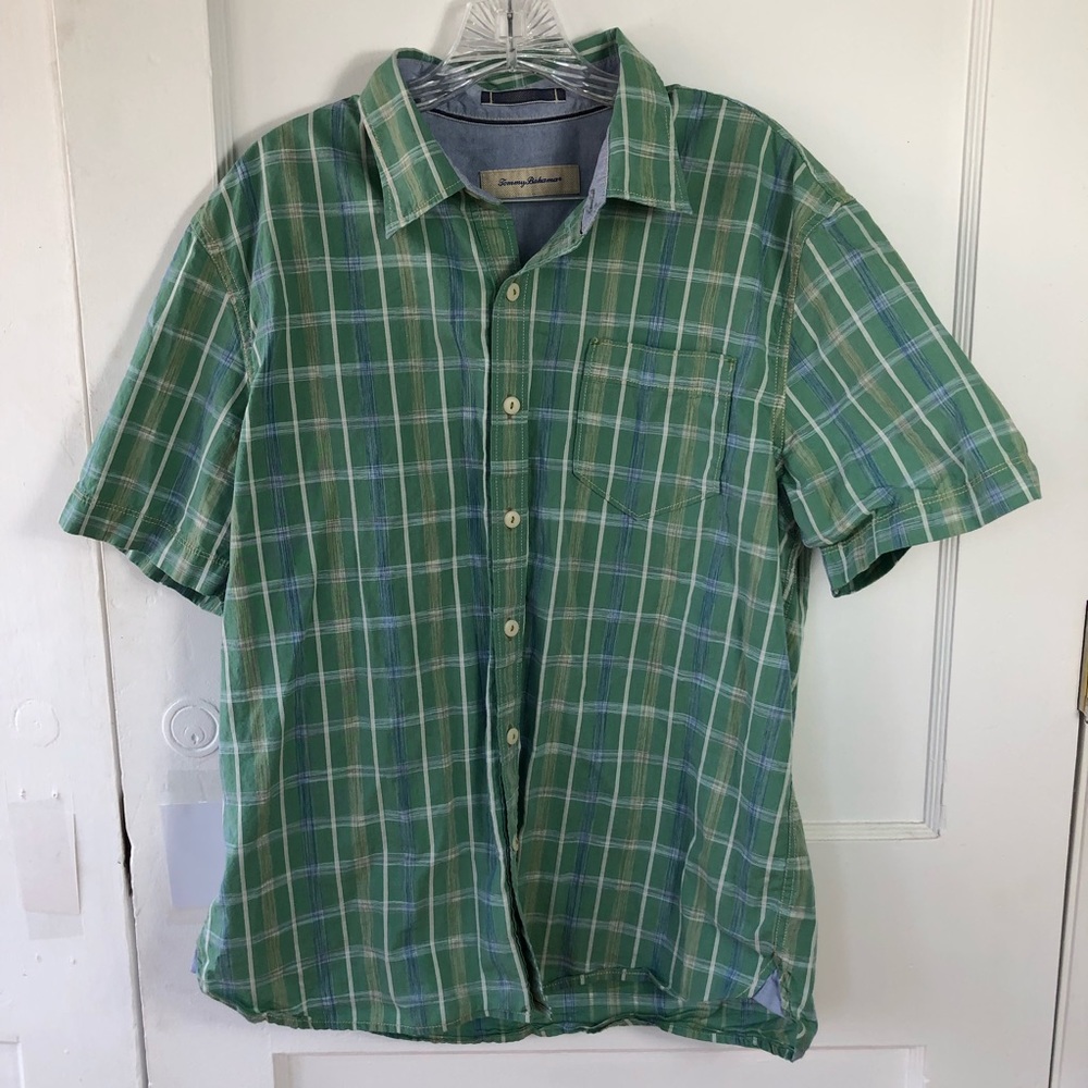 Tommy Bahama Plaid Button Down Cotton Shirt